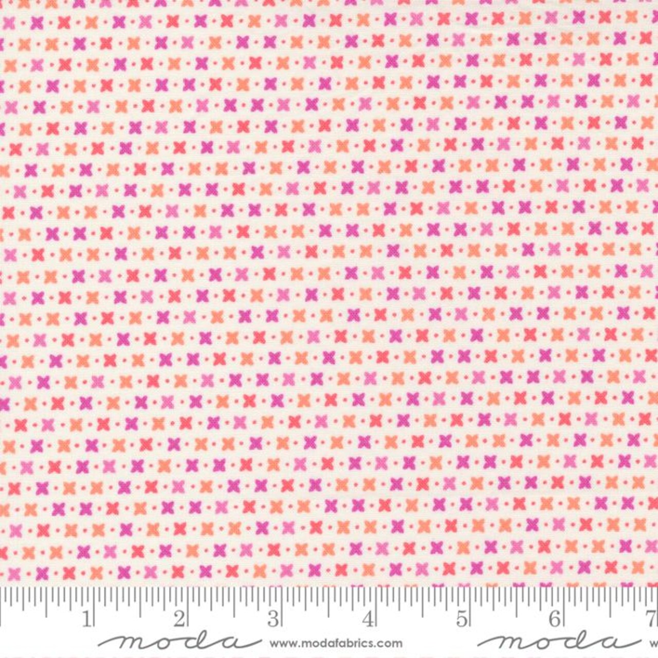 Fabric Moda Ivory Crosses Sincerely Yours by the Quarter Yard 37613-11